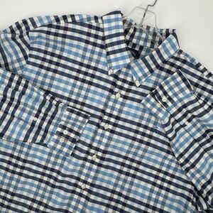 Brooks Brothers Men's 2XLT Polo Button Down Double Check Shirt Cotton Stretch